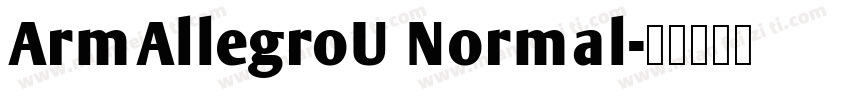 ArmAllegroU Normal字体转换